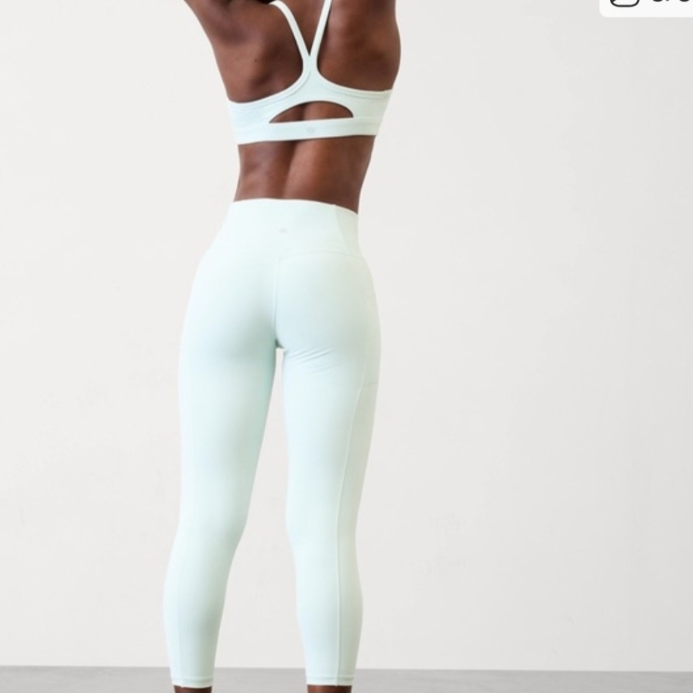 Athleta Salutation Stash 7/8 Light Mint Leggings / Tight Size S - Picture 3 of 5